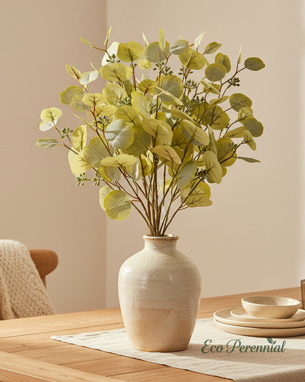 27.5" Faux Seeded Eucalyptus Branches | Realistic Artificial Eucalyptus Stems