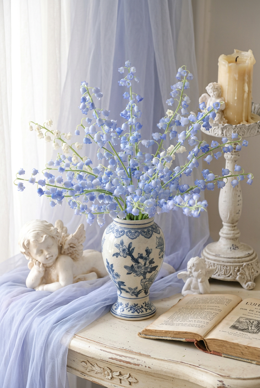 12.6" Real Touch Lily of the Valley Stems | "Pure Luck" | Artificial Flower Stem | Eco Perennial