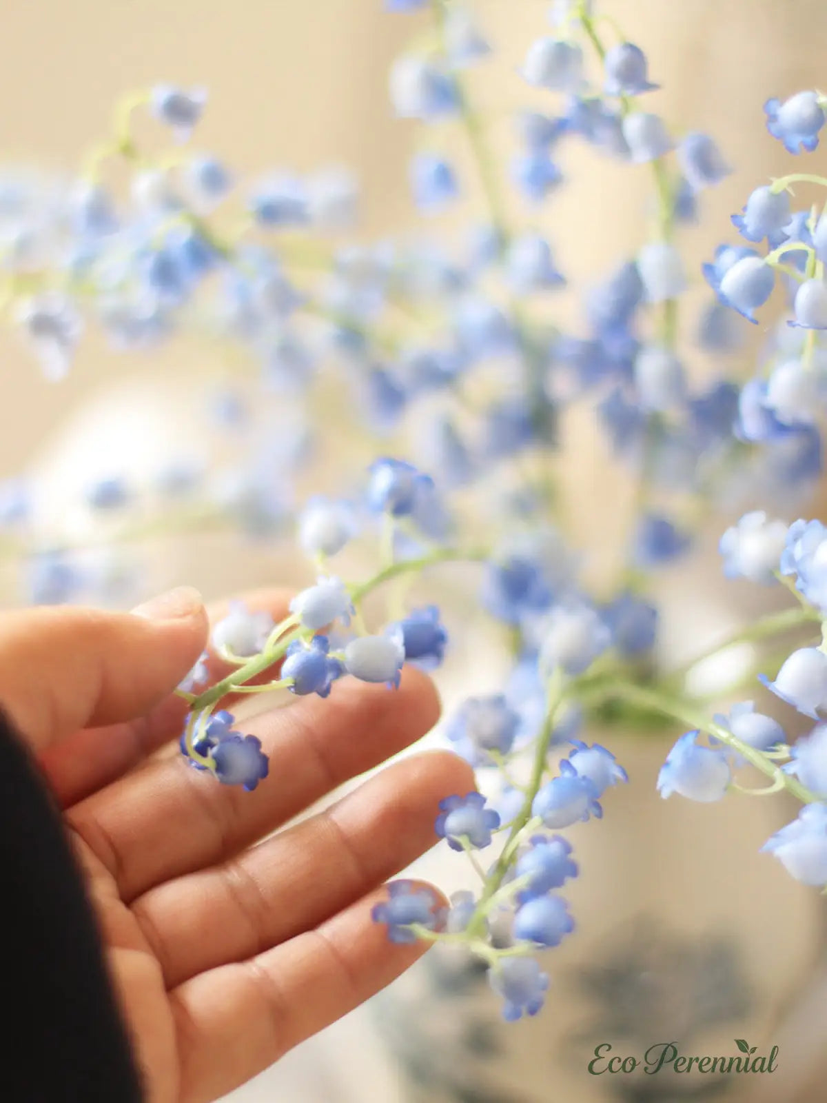 "Pure Luck" | Real Touch Lily of the Valley Stem | Realistic Faux Silk Flowers for Home Decor - Eco Perennial