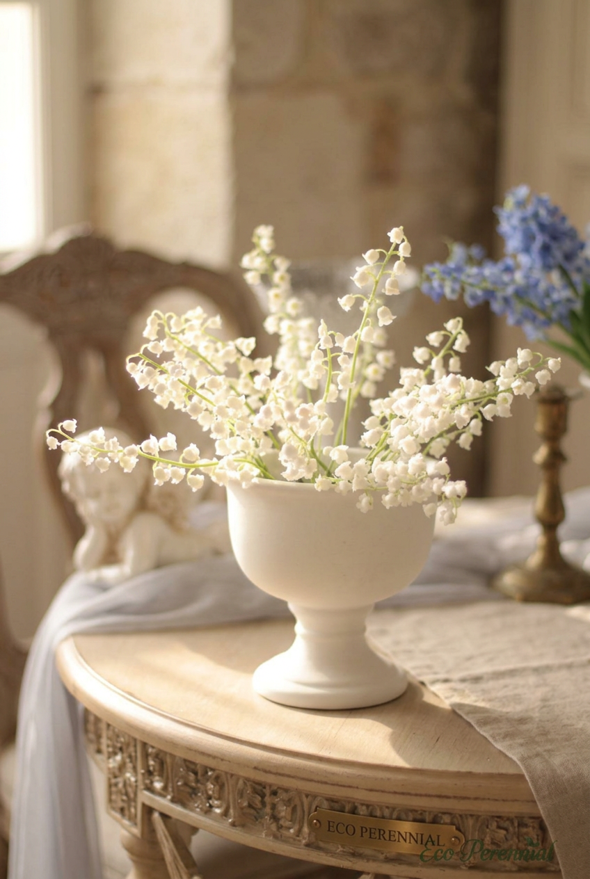 12.6" Real Touch Lily of the Valley Stems | "Pure Luck" | Artificial Flower Stem | Eco Perennial