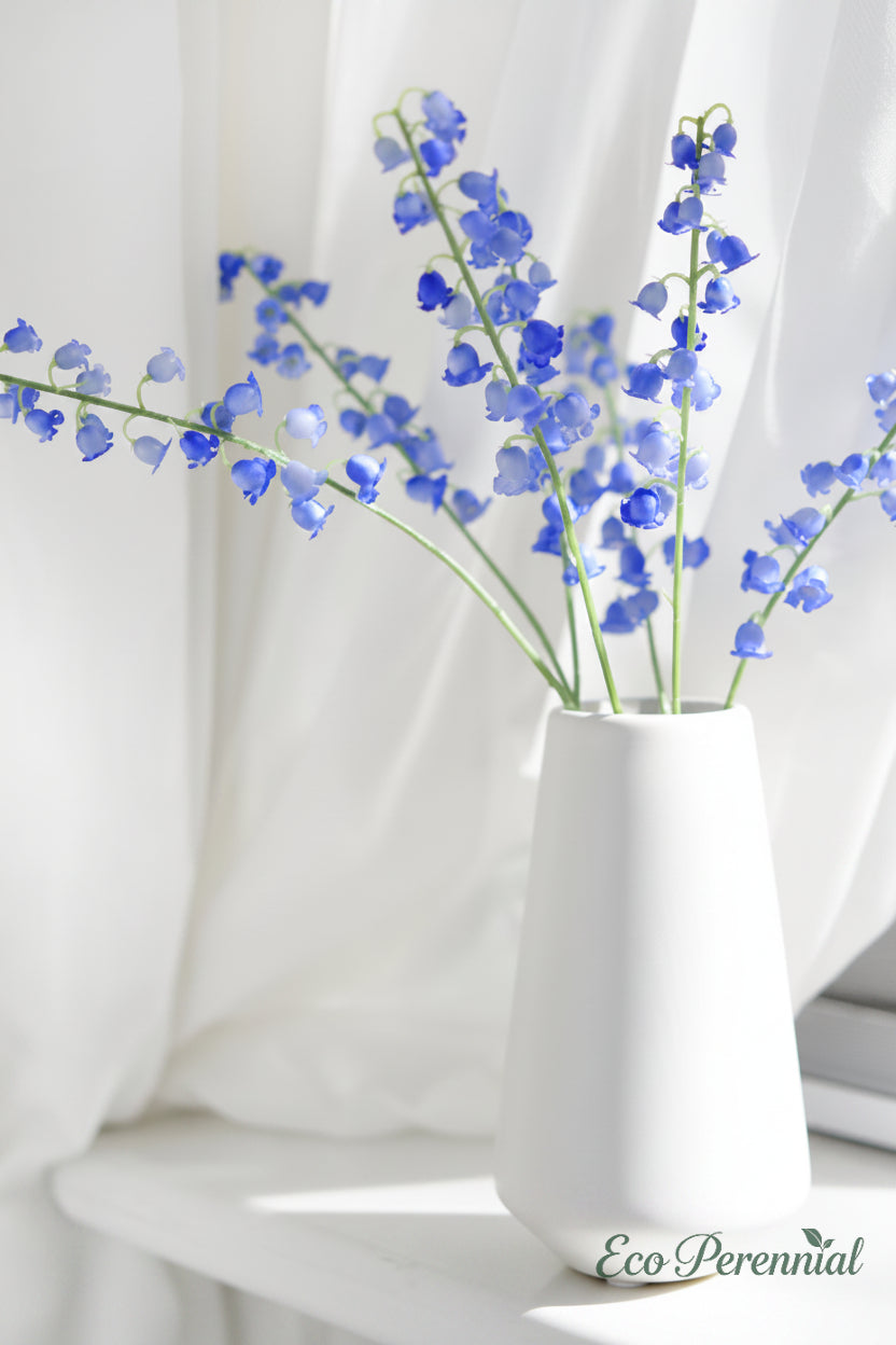"Pure Luck" | Real Touch Lily of the Valley Stem | Artificial Floral Arrangement | Eco Perennial