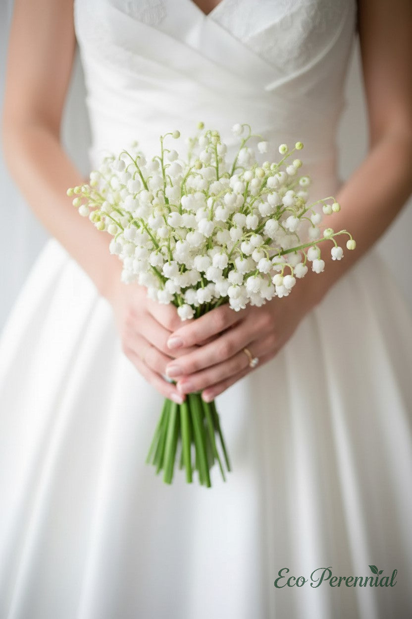 "Pure Luck" | Real Touch Lily of the Valley Stem | Artificial Floral Arrangement | Eco Perennial
