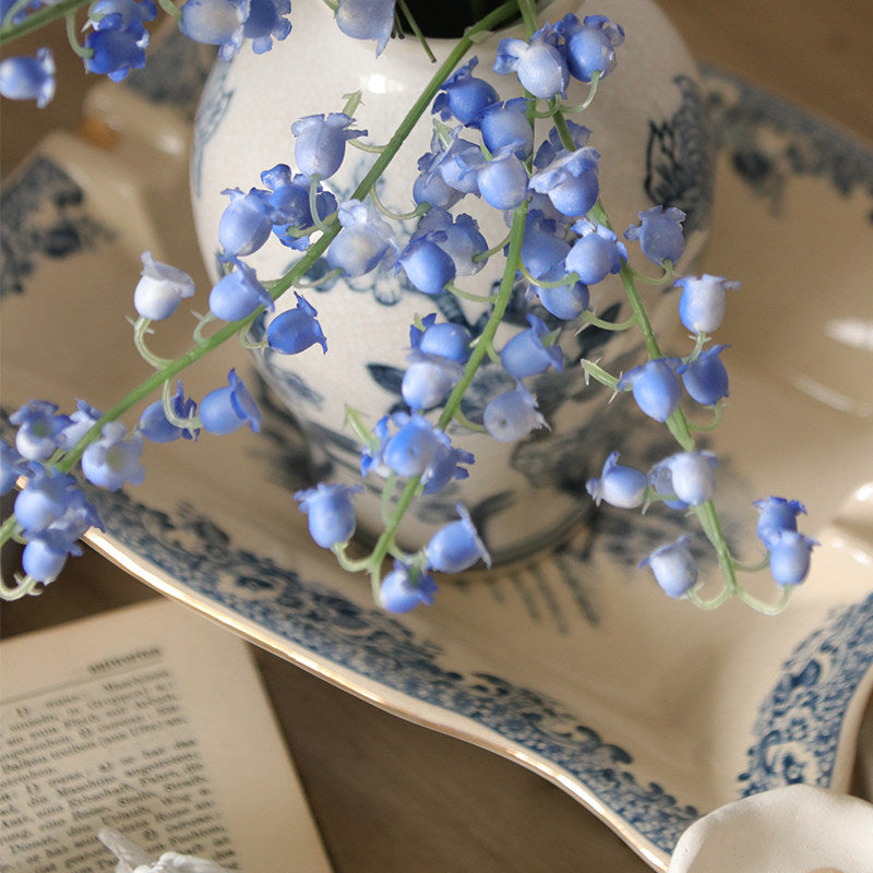 "Pure Luck" | Real Touch Lily of the Valley Stem White 10 branches | Realistic Faux Silk Flowers for Home Decor - Eco Perennial