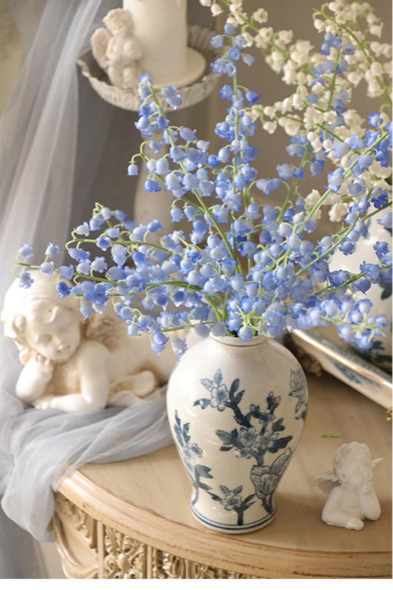 "Pure Luck" | Real Touch Lily of the Valley Stem | Realistic Faux Silk Flowers for Home Decor - Eco Perennial