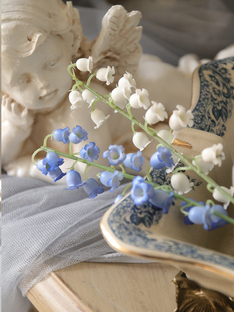 "Pure Luck" | Real Touch Lily of the Valley Stem | Realistic Faux Silk Flowers for Home Decor - Eco Perennial