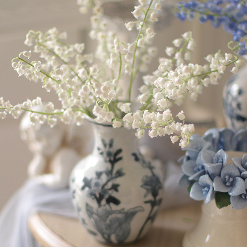 "Pure Luck" | Real Touch Lily of the Valley Stem White 20 branches | Realistic Faux Silk Flowers for Home Decor - Eco Perennial