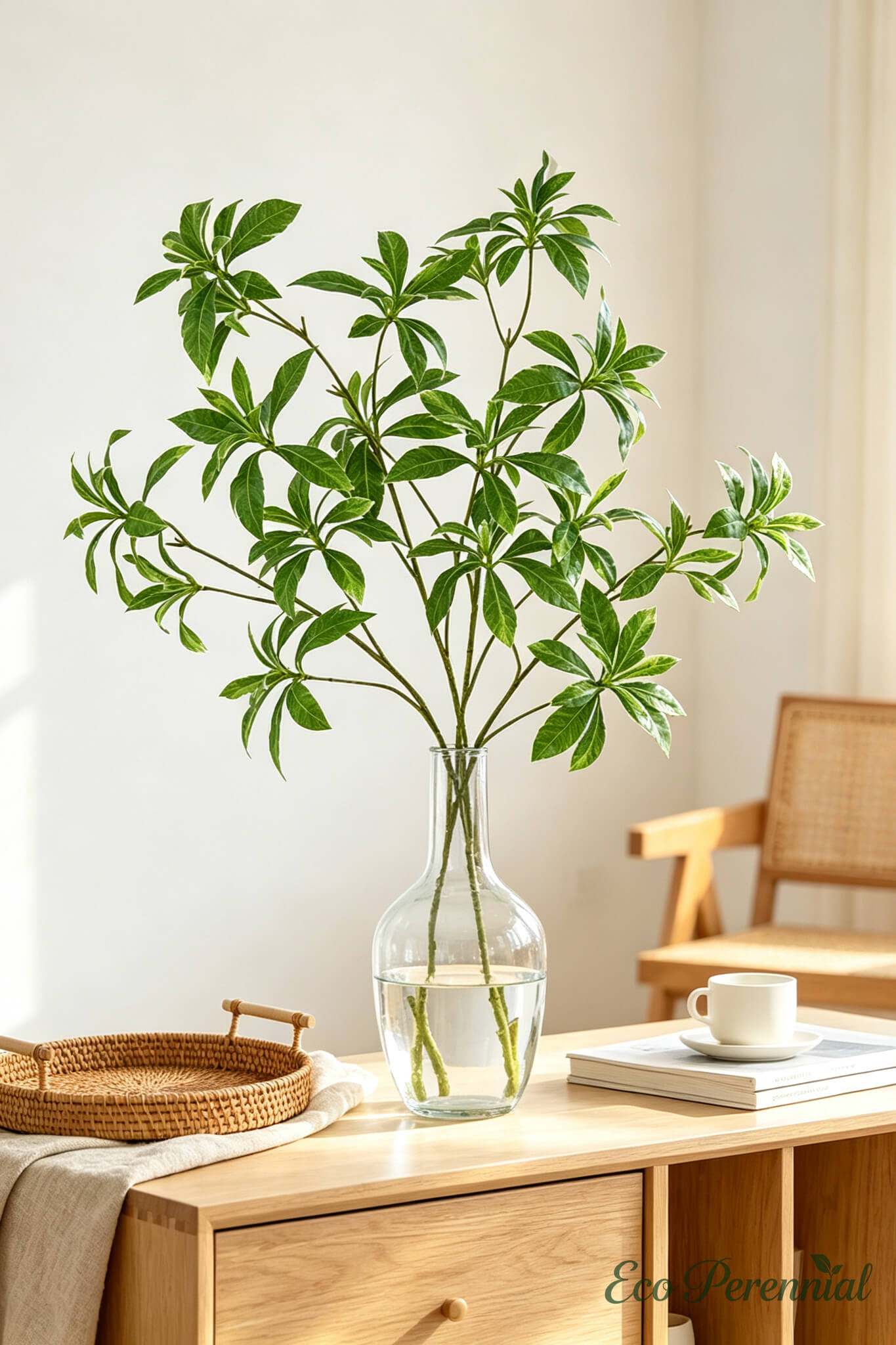 34" Realistic Faux Andromeda Branch | No-Maintenance Artificial Greenery Stem | Artificial Greenery | Eco Perennial