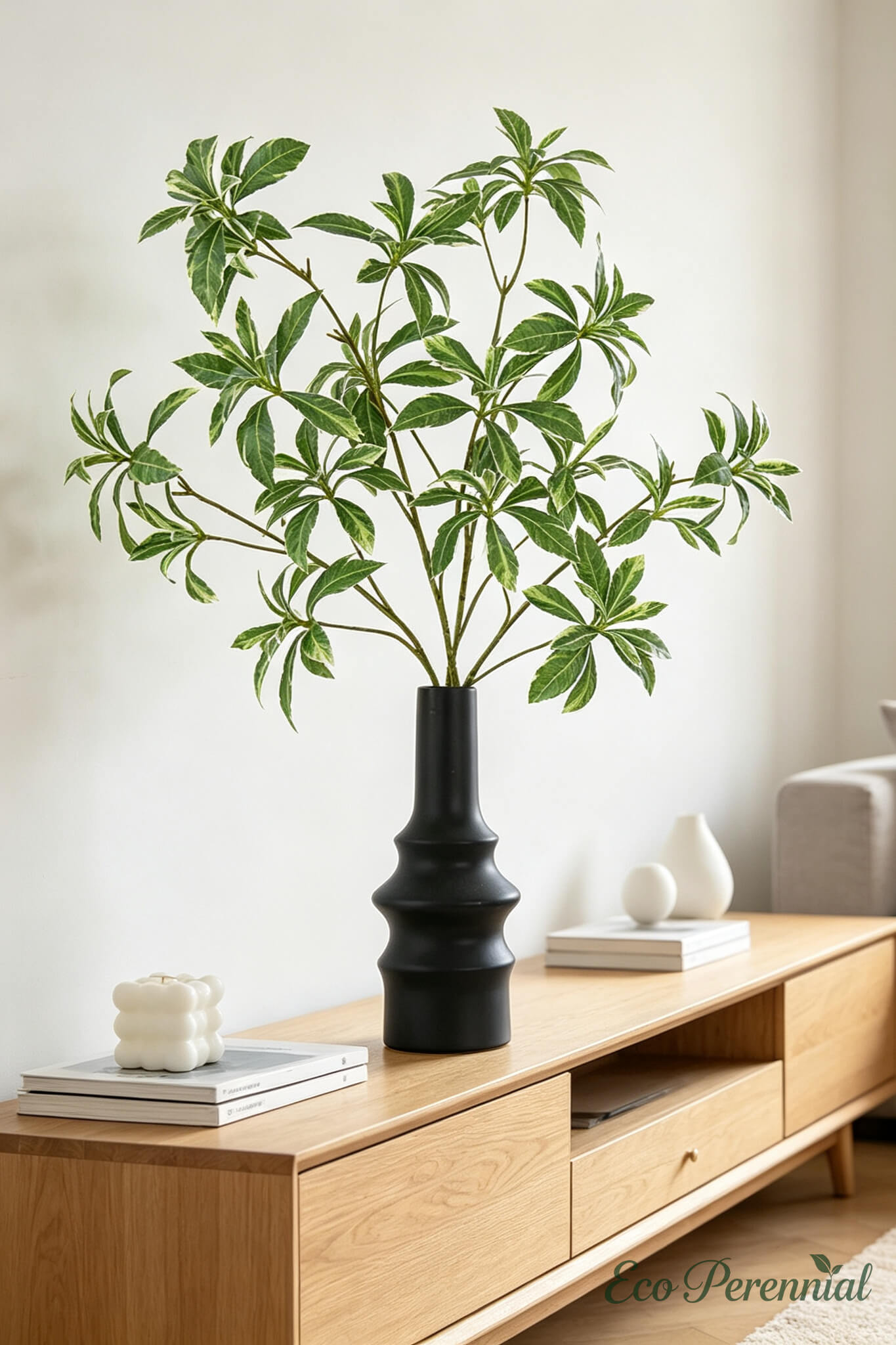 34" Realistic Faux Andromeda Branch | No-Maintenance Artificial Greenery Stem | Artificial Greenery | Eco Perennial
