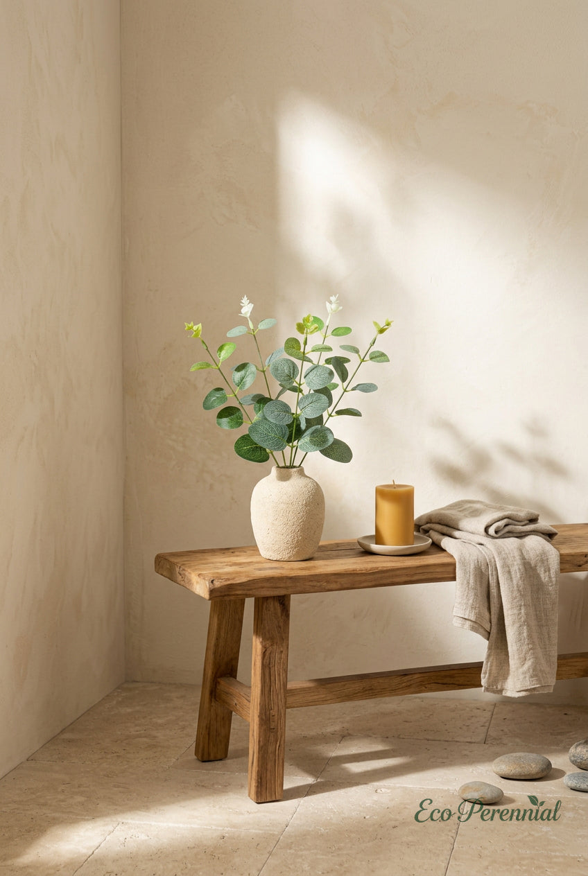 11.8" Petite Faux Eucalyptus Stems | Realistic Artificial Greenery Branches | Artificial Greenery | Eco Perennial