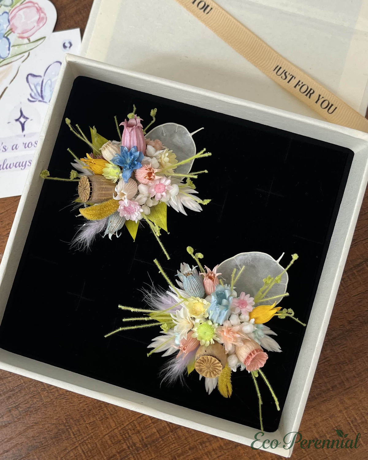Blue Meadow Flower Ring | Handcrafted Real Floral Statement Ring | Eco Perennial