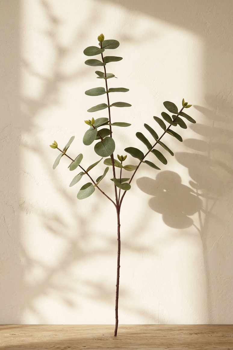 19.7" Real Touch Eucalyptus Stems | 3-Fork & 5-Fork 5-Fork · 19.7" | Artificial Greenery | Eco Perennial