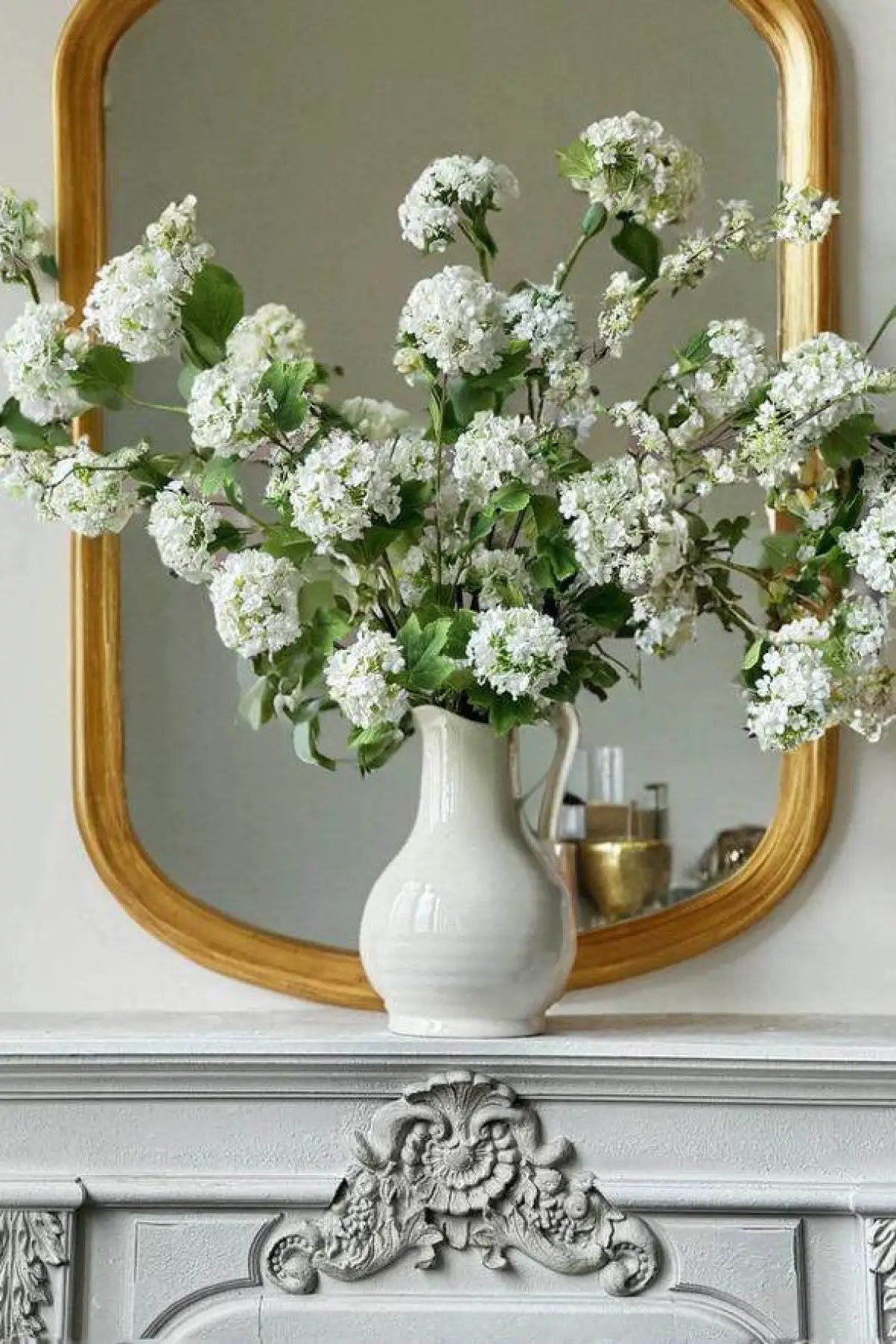 "Spring Whispers" | French Silk Snowball Viburnum 12 Stems | Realistic Faux Silk Flowers for Home Decor - Eco Perennial