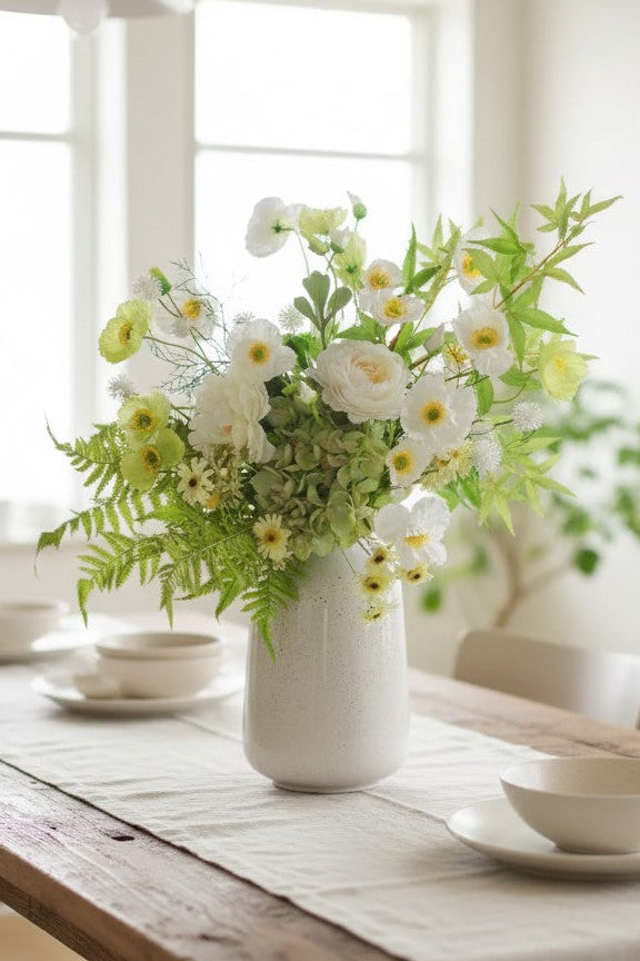 "Sun-Drenched Meadow" Artisan Bouquet | Yellow & Cream Wildflower Arrangement | Artificial Floral Arrangement | Eco Perennial