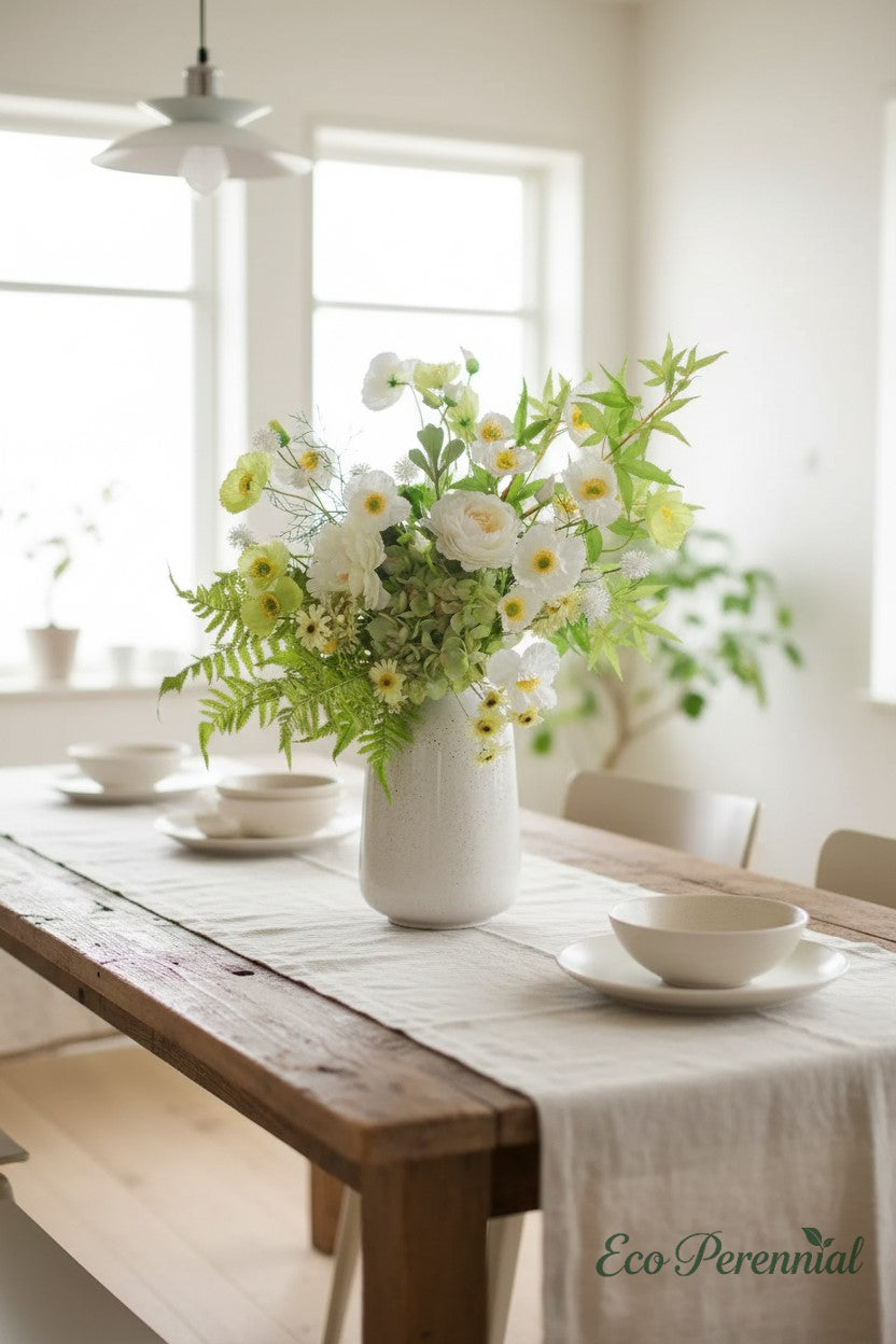 "Sun-Drenched Meadow" Artisan Bouquet | Yellow & Cream Wildflower Arrangement | Artificial Floral Arrangement | Eco Perennial