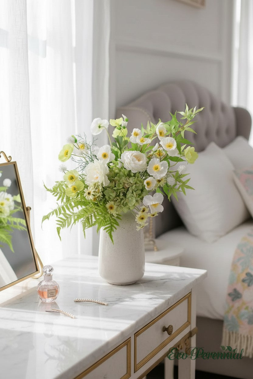 "Sun-Drenched Meadow" Artisan Bouquet | Yellow & Cream Wildflower Arrangement | Artificial Floral Arrangement | Eco Perennial