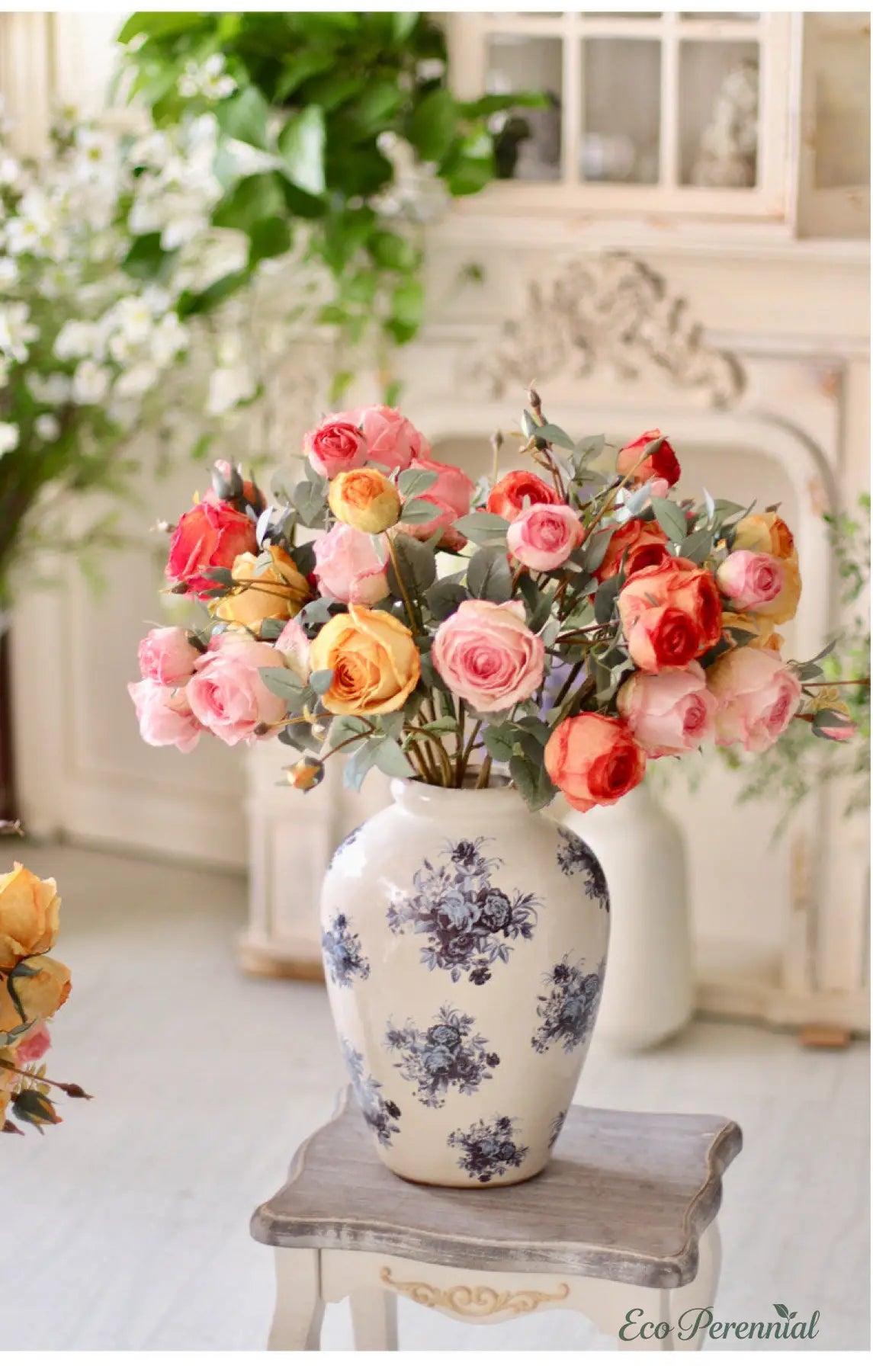 "The Eternal Muse" | Signature Handcrafted Silk Rose Collection | Realistic Faux Silk Flowers for Home Decor - Eco Perennial