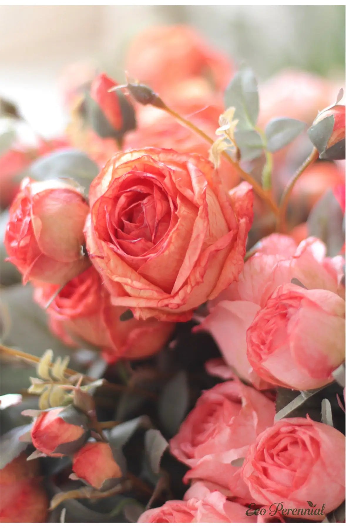 "The Eternal Muse" | Signature Handcrafted Silk Rose Collection | Realistic Faux Silk Flowers for Home Decor - Eco Perennial