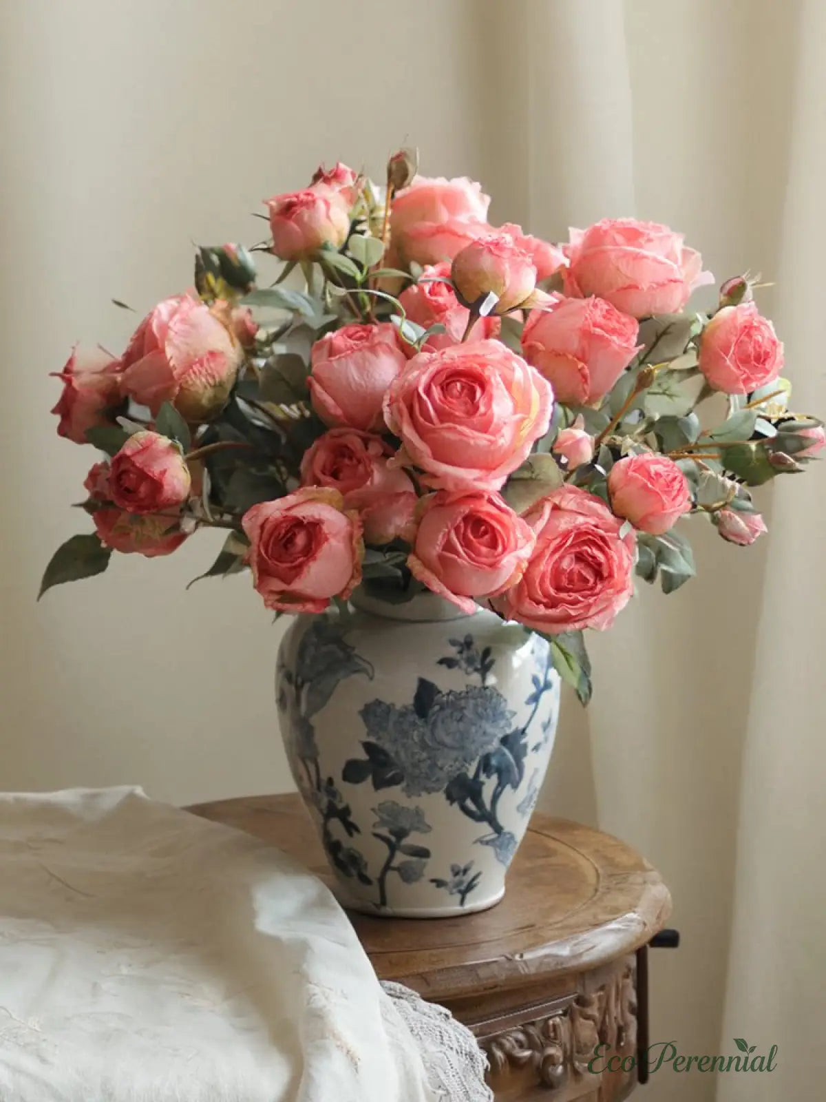"The Eternal Muse" | Signature Handcrafted Silk Rose Collection | Realistic Faux Silk Flowers for Home Decor - Eco Perennial