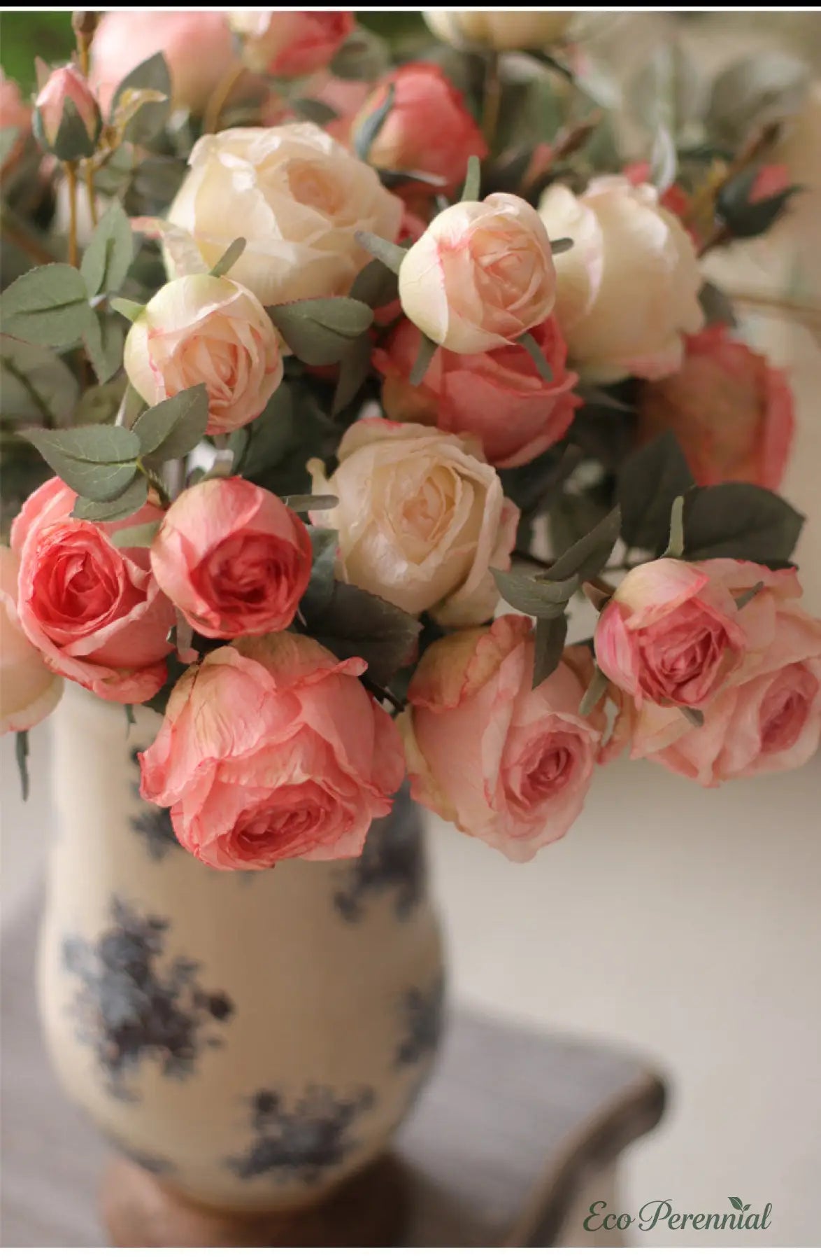 "The Eternal Muse" | Signature Handcrafted Silk Rose Collection | Realistic Faux Silk Flowers for Home Decor - Eco Perennial