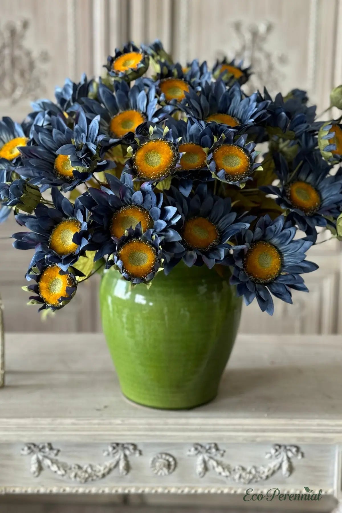 "The Golden Hour" | Real Touch Artisan Sunflower Stem | Realistic Faux Silk Flowers for Home Decor - Eco Perennial