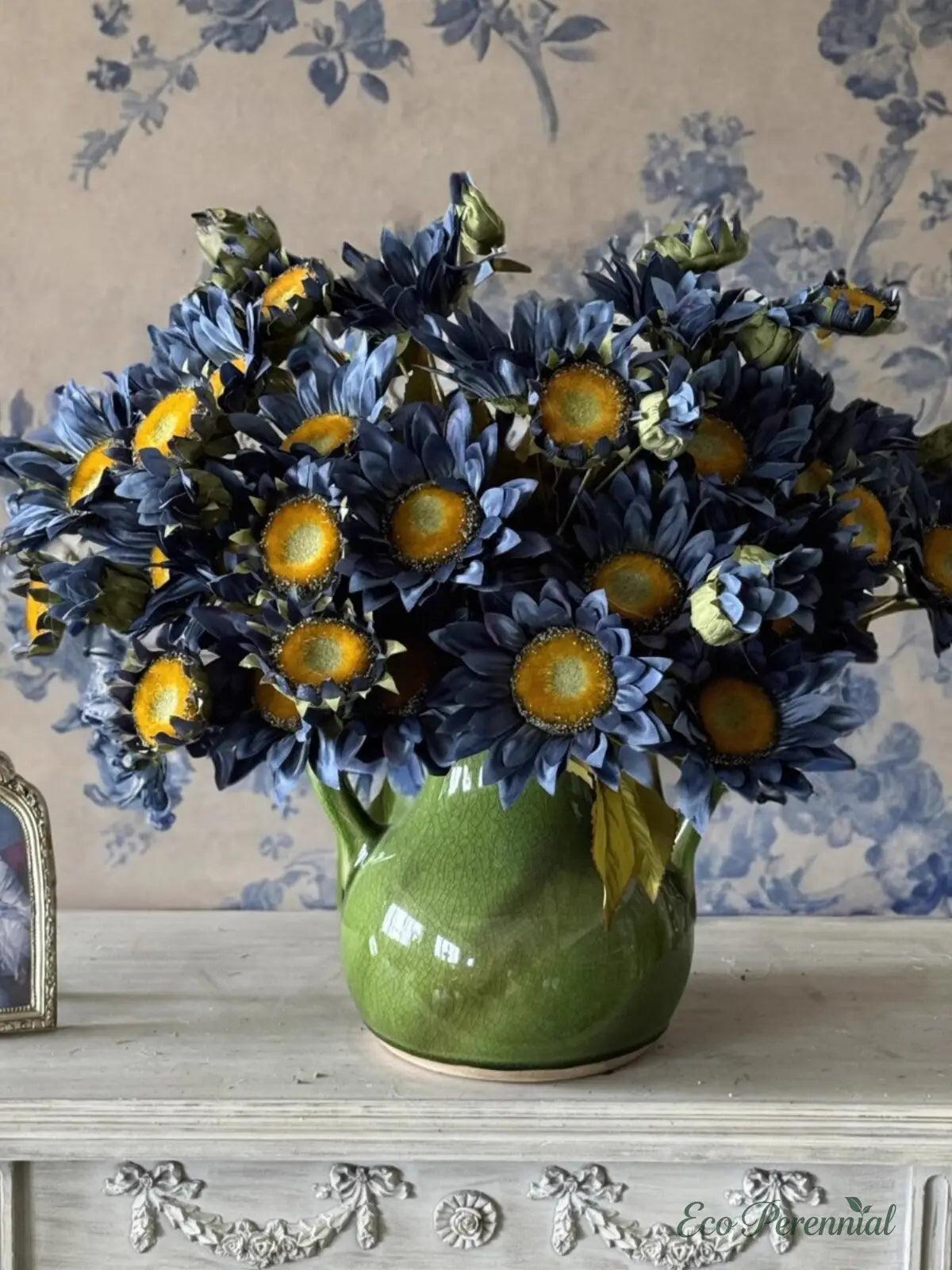"The Golden Hour" | Real Touch Artisan Sunflower Stem | Realistic Faux Silk Flowers for Home Decor - Eco Perennial
