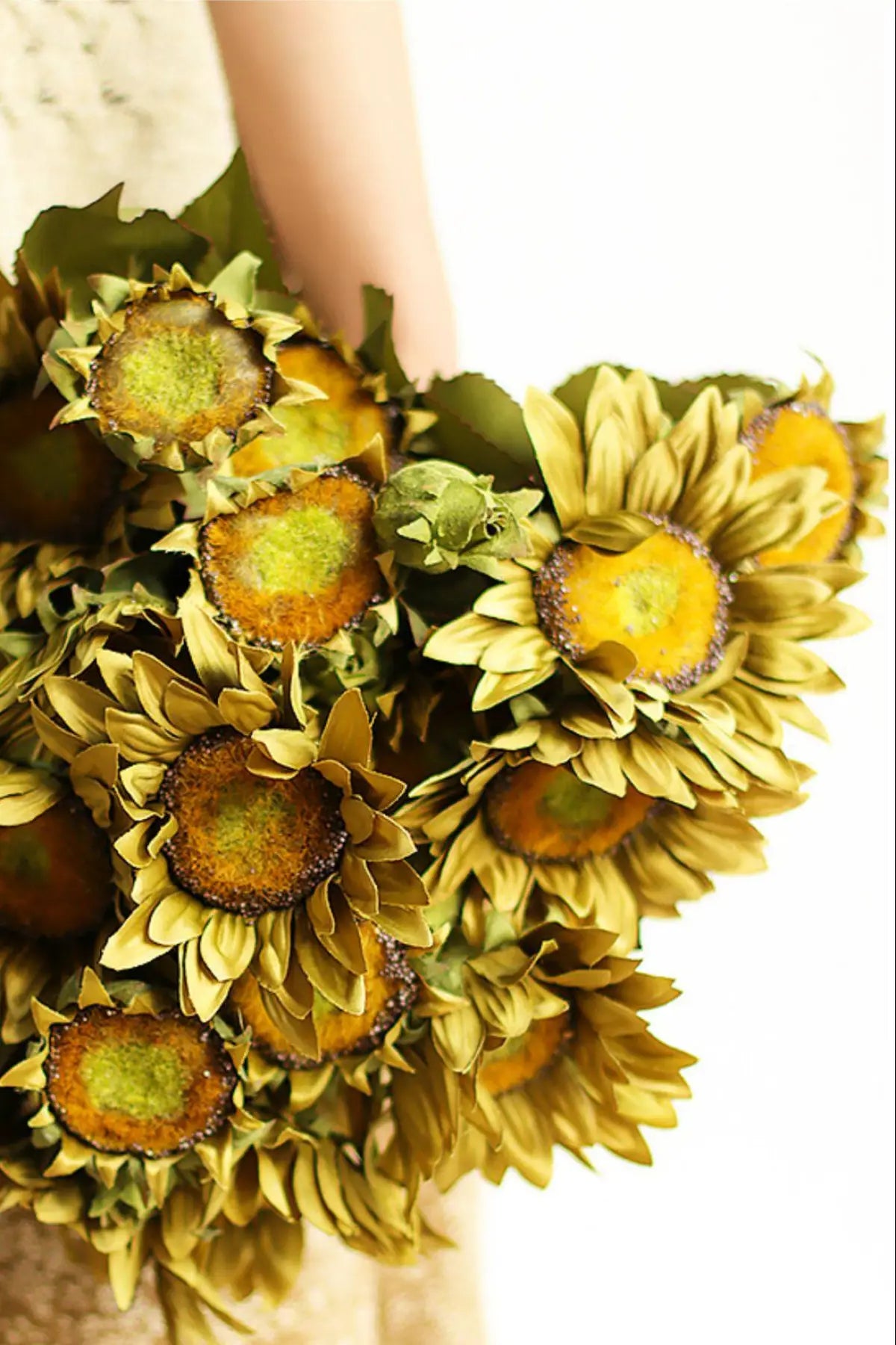 "The Golden Hour" | Real Touch Artisan Sunflower Stem Green | Realistic Faux Silk Flowers for Home Decor - Eco Perennial