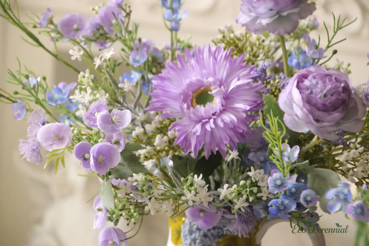 "Velvet Petal" | Premium Real Touch Statement Bloom | Realistic Faux Silk Flowers for Home Decor - Eco Perennial