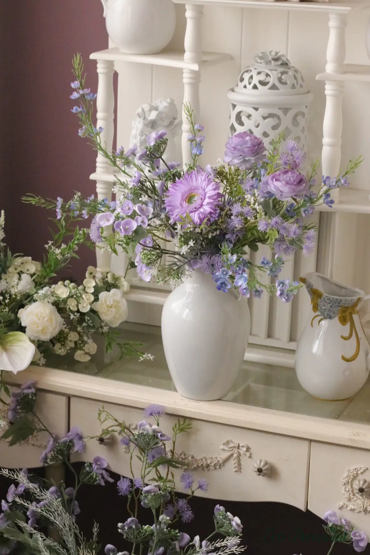 "Velvet Petal" | Premium Real Touch Statement Bloom | Realistic Faux Silk Flowers for Home Decor - Eco Perennial