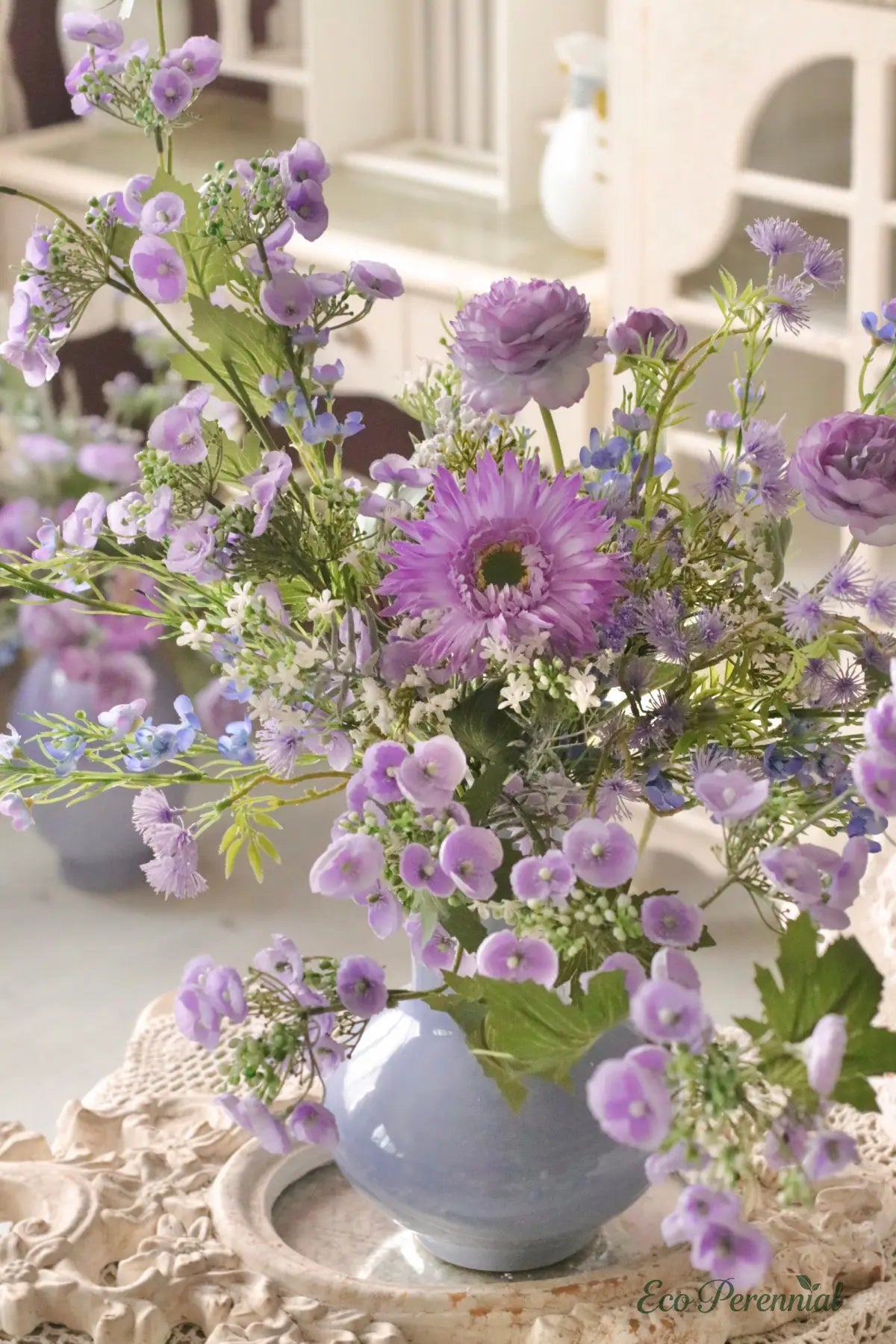 "Velvet Petal" | Premium Real Touch Statement Bloom | Realistic Faux Silk Flowers for Home Decor - Eco Perennial