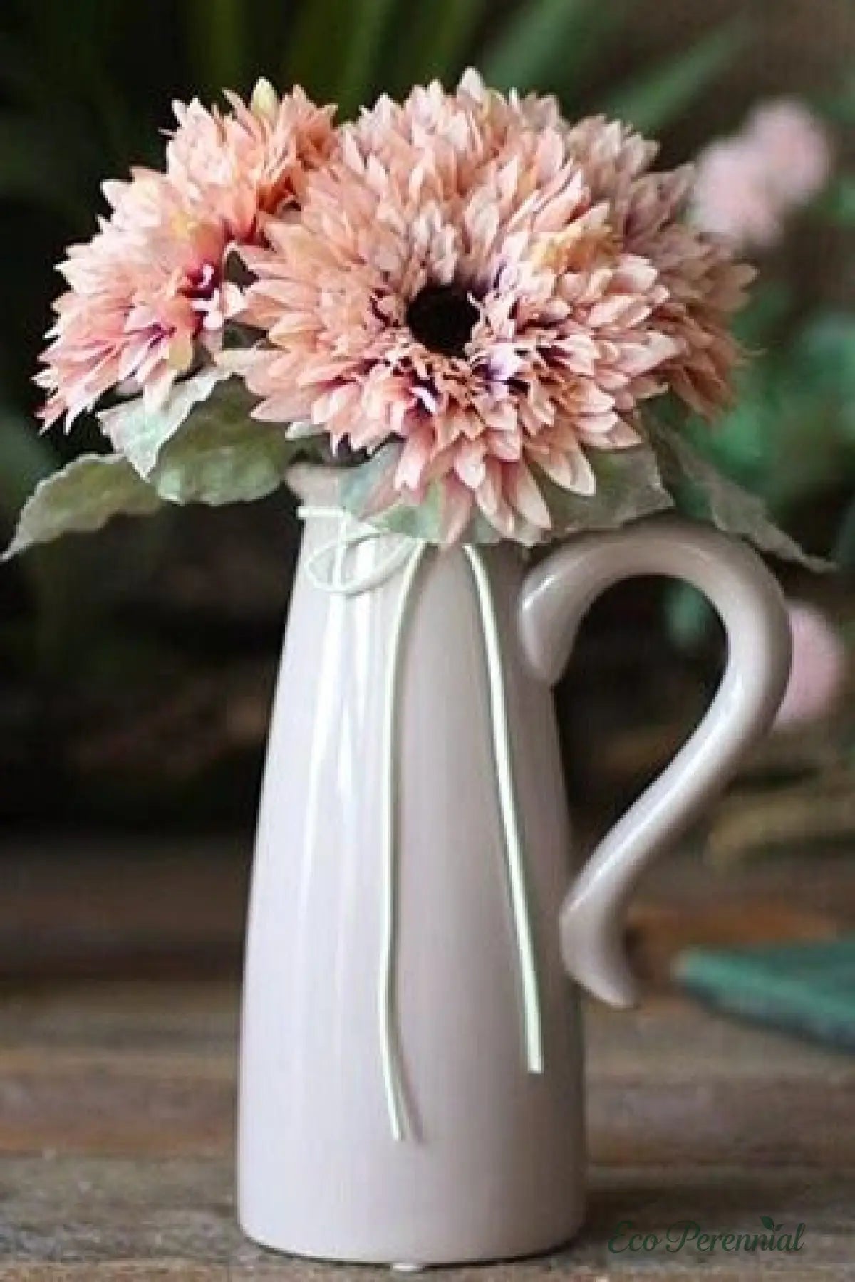 "Velvet Sun" | Faux Teddy Sunflower Artificial Stem | Realistic Faux Silk Flowers for Home Decor - Eco Perennial
