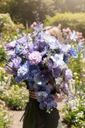 Violet Dream Faux Flower Bouquet | Purple, Lavender & Dusty Rose | Eco Perennial Lavender Purple | Artificial Flower Bouquet | Eco Perennial