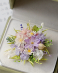 Violet Garden Preserved Flower Ring – Handcrafted Eternal Floral Jewelry Purple Pink White | Realistic Faux Silk Flowers for Home Decor - Eco Perennial