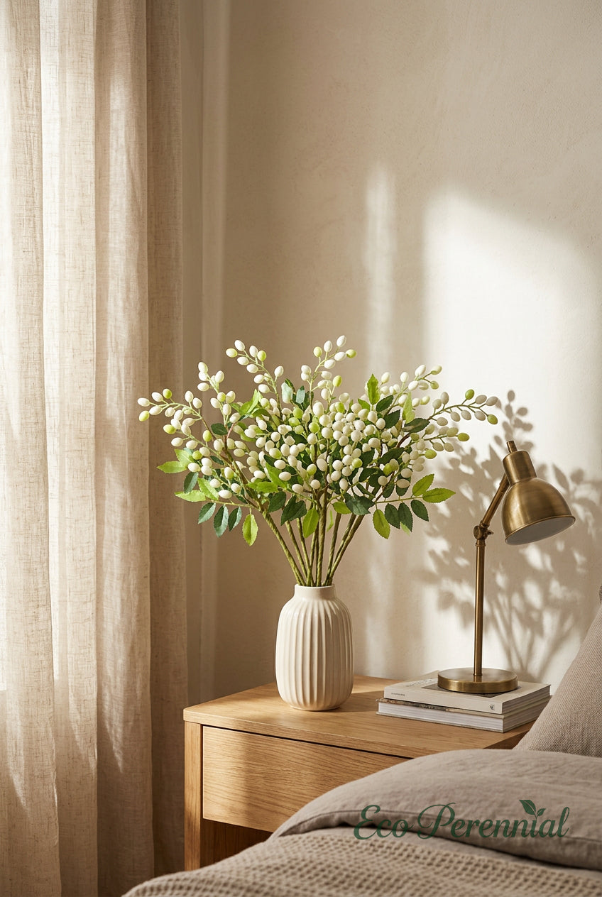 14.2" Petite Faux Berry Stems | 6 Colors | Artificial Greenery | Eco Perennial