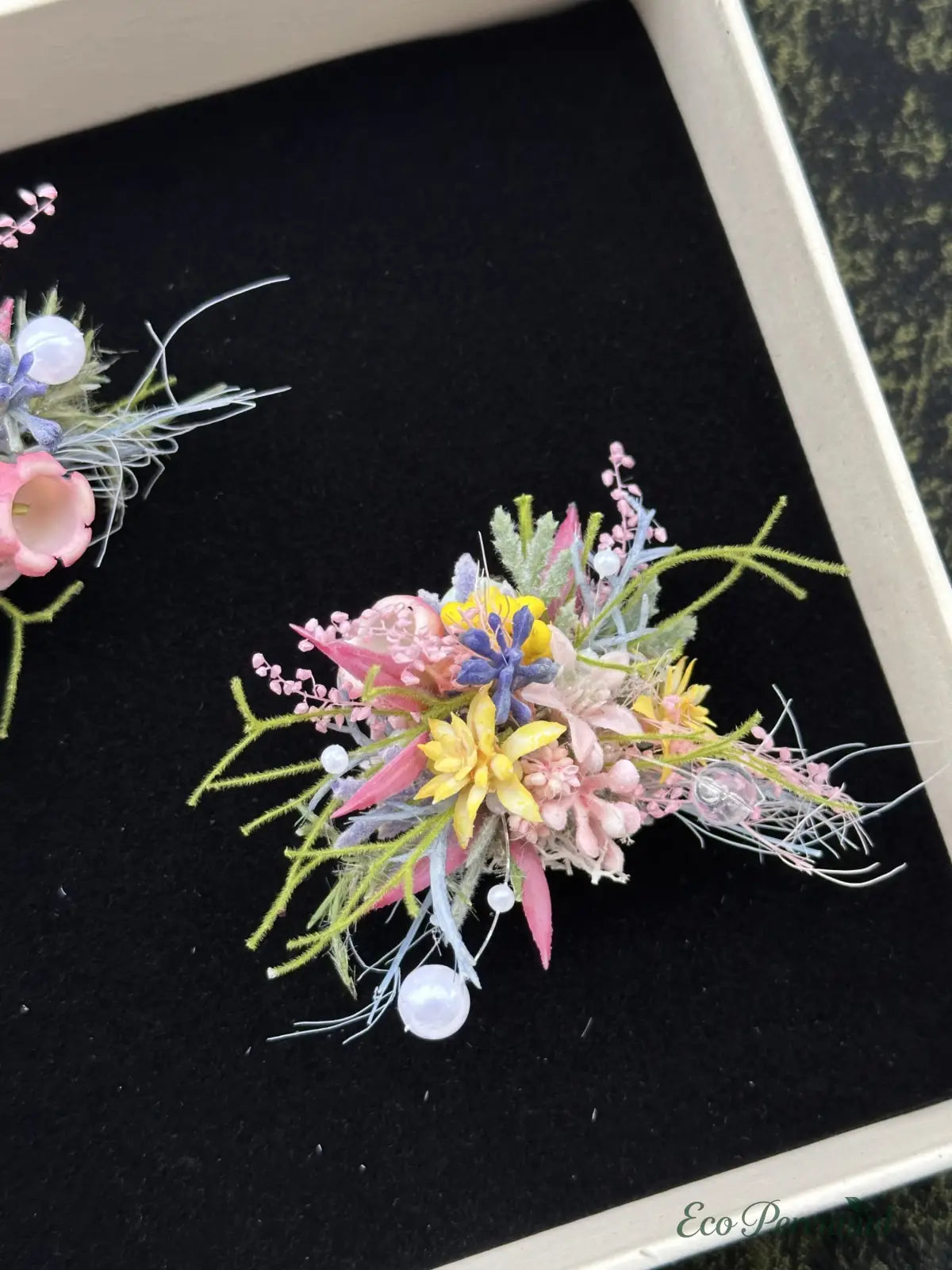 Wildflower Garden Preserved Flower Ring – Handcrafted Eternal Floral Jewelry | Realistic Faux Silk Flowers for Home Decor - Eco Perennial