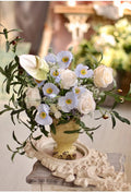 "Wildwood Rose" | Artisan Mixed Wildflower Bouquet | Realistic Faux Silk Flowers for Home Decor - Eco Perennial