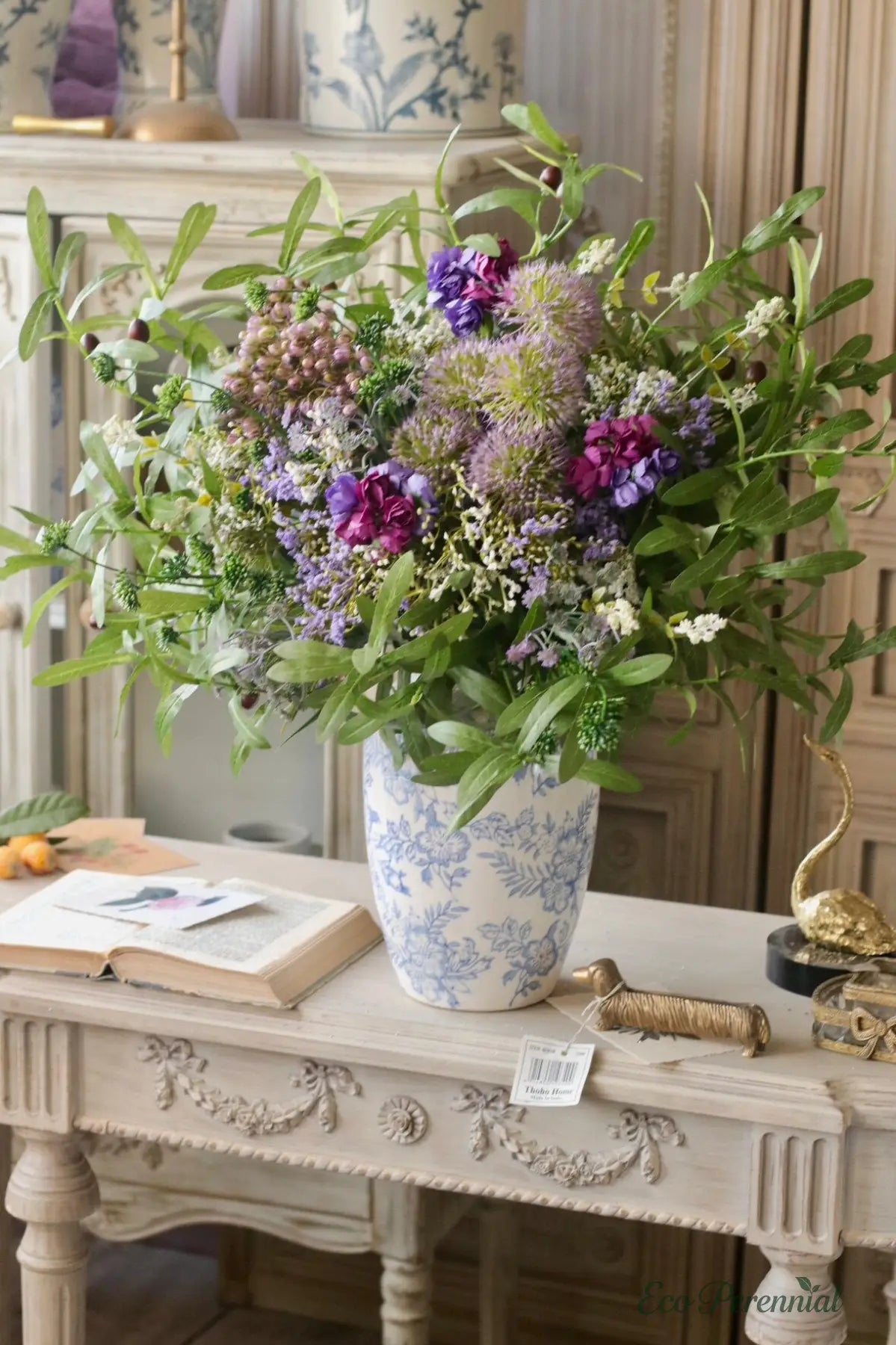 "Wildwood Whisper" | Mixed Silk & PU Wildflower Bouquet | Realistic Faux Silk Flowers for Home Decor - Eco Perennial