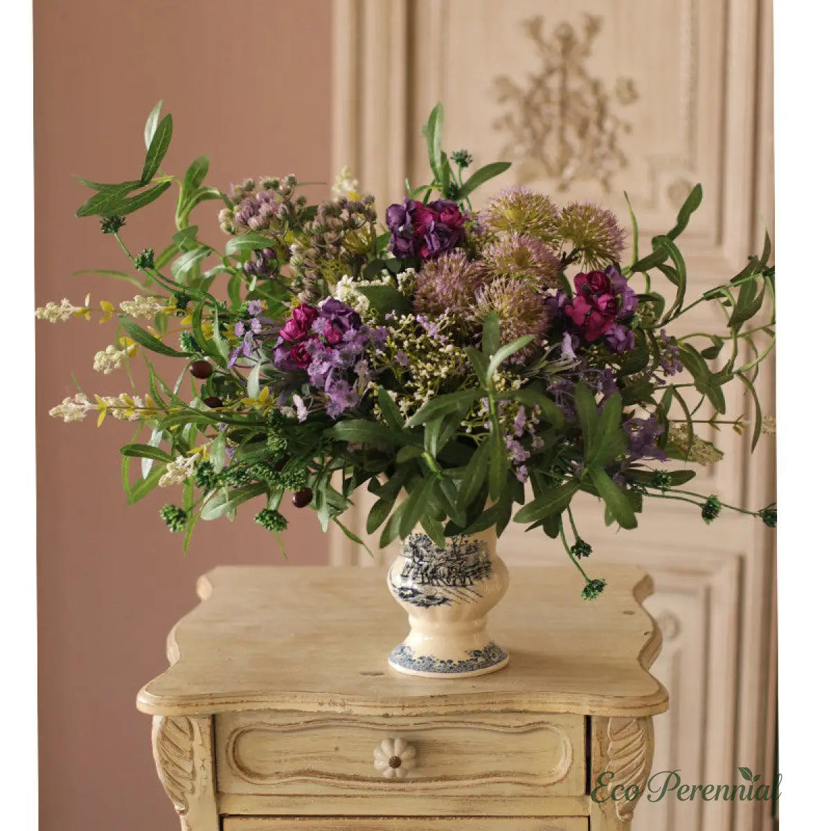 "Wildwood Whisper" | Mixed Silk & PU Wildflower Bouquet | Realistic Faux Silk Flowers for Home Decor - Eco Perennial