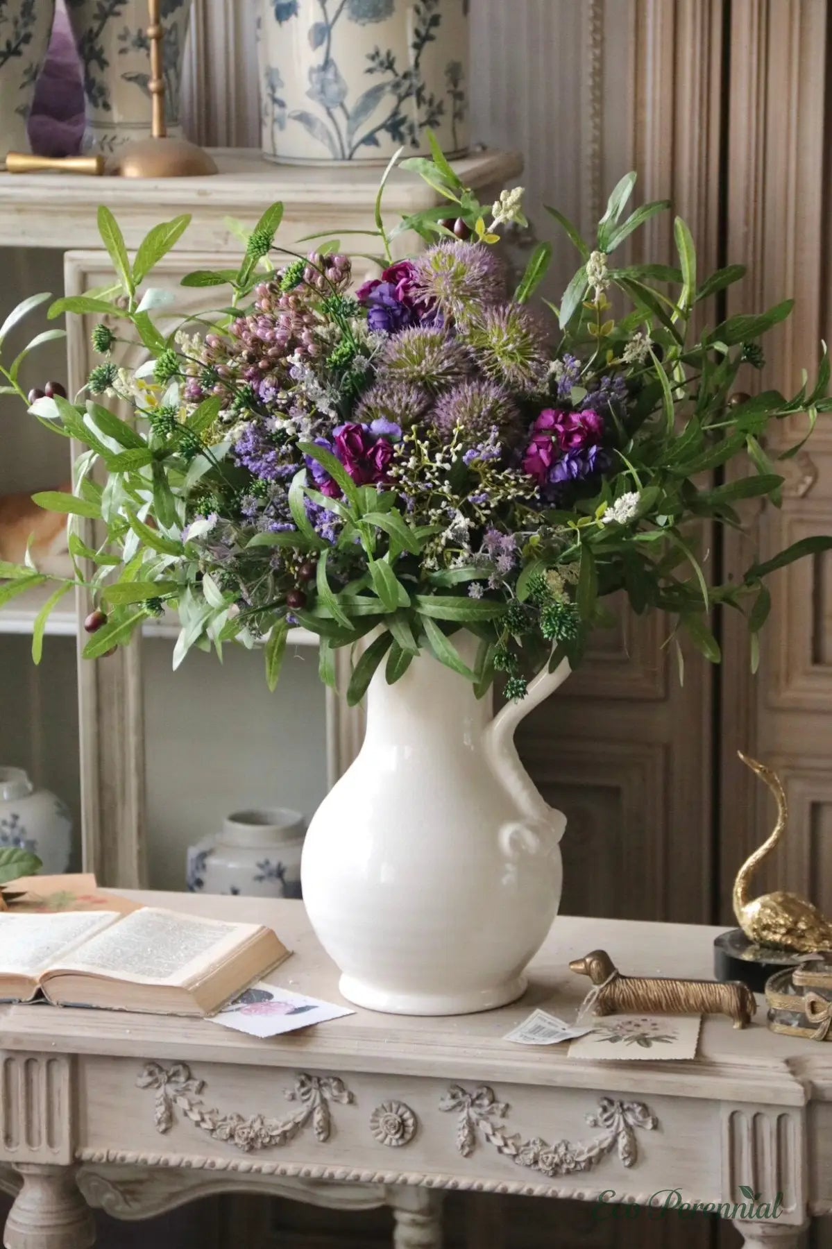 "Wildwood Whisper" | Mixed Silk & PU Wildflower Bouquet | Realistic Faux Silk Flowers for Home Decor - Eco Perennial