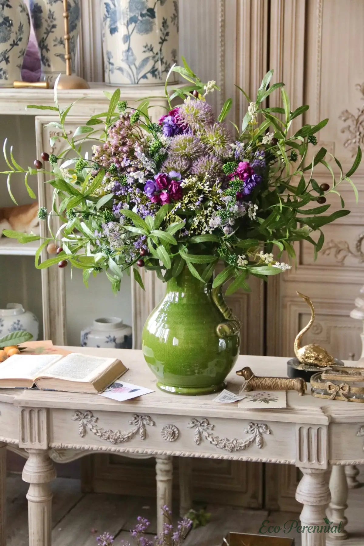 "Wildwood Whisper" | Mixed Silk & PU Wildflower Bouquet | Realistic Faux Silk Flowers for Home Decor - Eco Perennial