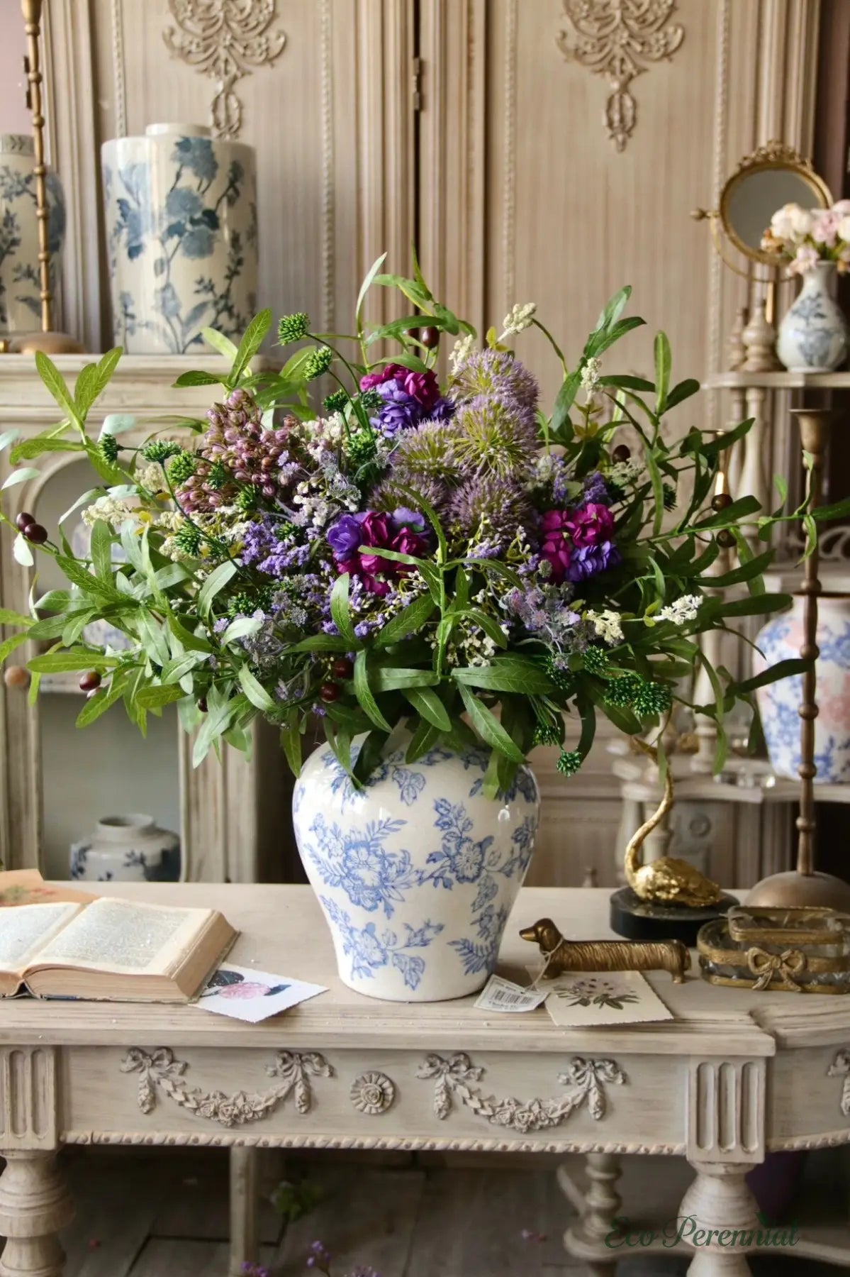 "Wildwood Whisper" | Mixed Silk & PU Wildflower Bouquet | Realistic Faux Silk Flowers for Home Decor - Eco Perennial
